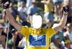 Lance Armstrong with yellow jersey